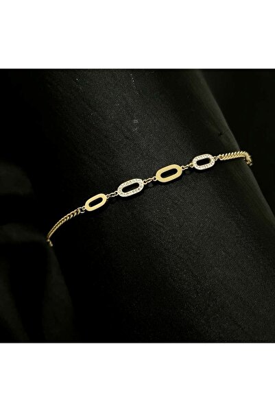 Aleda الحد الأدنى من حجر القطع الناقص سوار الصلب