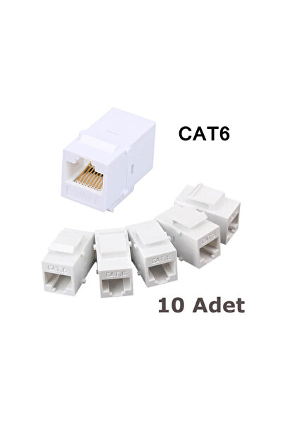 WOZLO RJ45 Cat6 Konnektör Keystone Jack Dişi Dişi Ara Uzatma Patch Panel - 10...