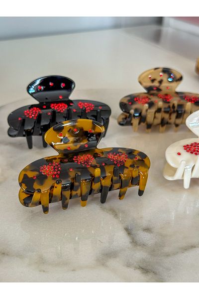FLAWSOME JEWELRY STORE مشبك مزلاج على شكل قلب مستورد على شكل عظمة