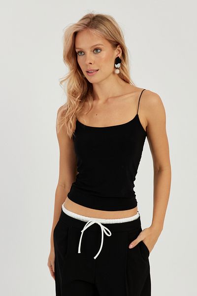 Cool & Sexy Damska bluzka z czarnym paskiem i sznurkiem GÇ154