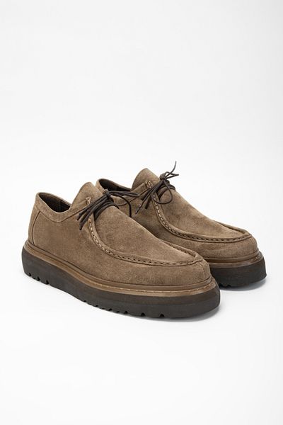 Valmenti Men's Cinnamon Suede Genuine Leather Casual Shoes