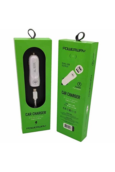POWERWAY ARAÇ ŞARJ SETİ 2,1 A LİGHTNİNG (iphone)