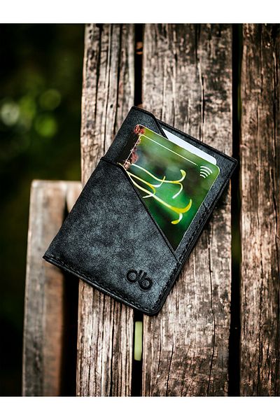 Safir Leather Italian Pueblo Leather Card Holder