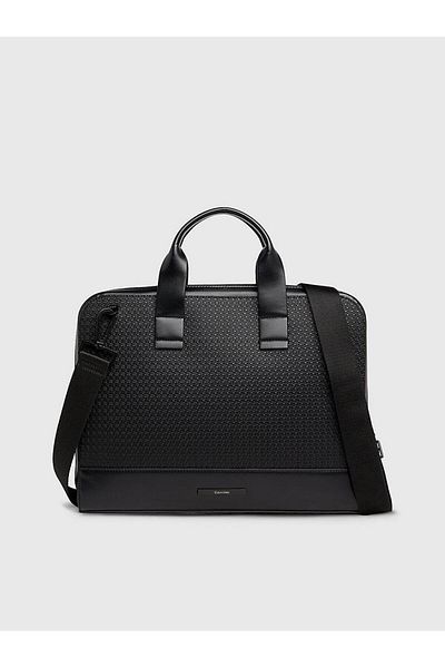 Calvin Klein شريط حديث - حقيبة كمبيوتر محمول أحادية رفيعة