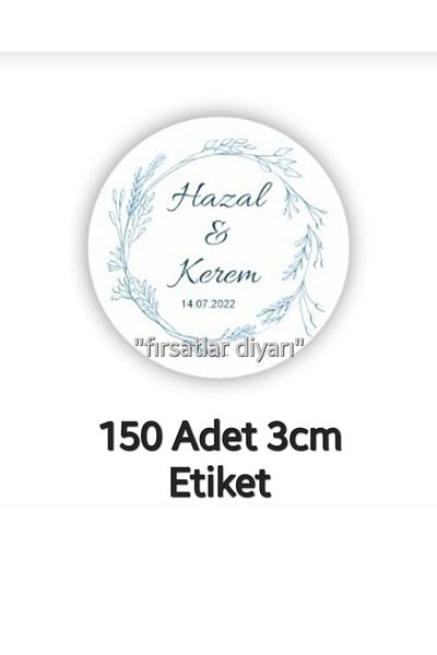 fırsatlar diyarı Henna Engagement Promise Wedding Wedding Gift Label Sticker - 150 Pieces