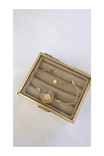 Accesstory Çelik Tuğra Camlı Bileklik