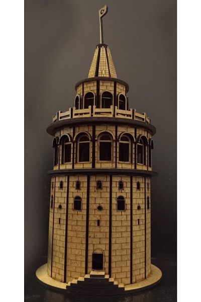 TLR hobi Wooden House Model Galata Tower Wooden Model