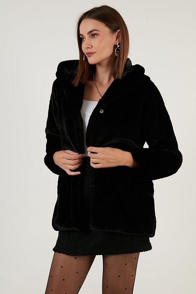 Lela Hooded Soft Shaggy Lined Slim Fit Faux Fur Women's Fur 6238066