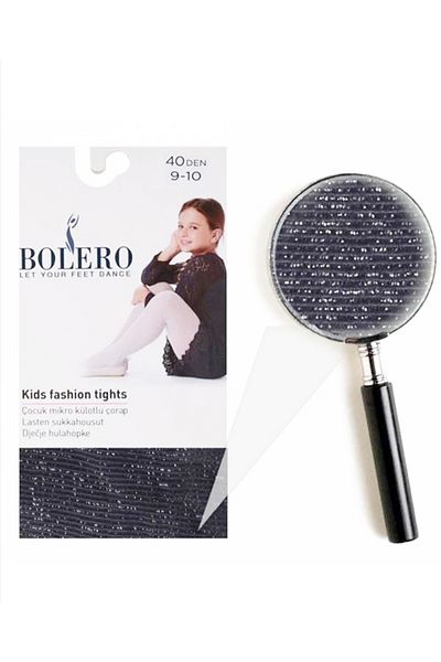 Bolero Anthracite Glitter Children's Pantyhose