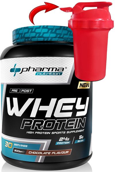 Pharma Nutrition 900grChocolate FlavoredWheyProtein - 24grPowder, 5grBcaa, 30 Servies