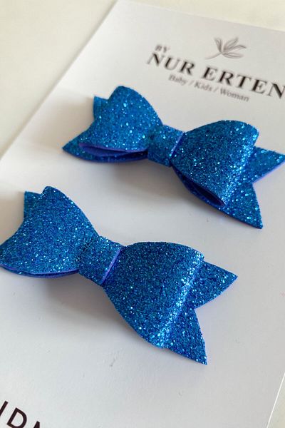 By Nur Erten Glittery Bow Glitter Sparkling Children's Buckle