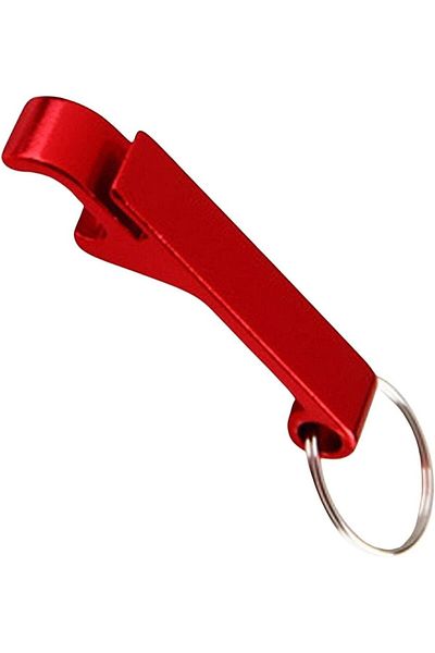 Sensoria Metal Keychain-Shaped Bottle Opener Multi-Purpose Box Bottle Cap Opener Beer Opener Red Color
