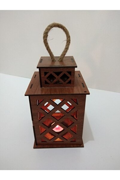 Ahşap Aksesuar Ahşap Dekoratif Fener Mumluk