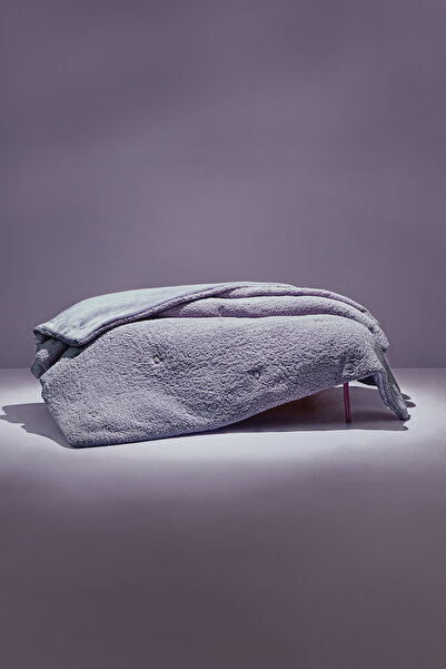 Puffy Mellove Sherpa Double Quilt - Ash Purple
