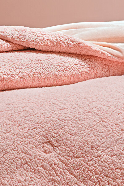 Puffy Mellove Sherpa Single Quilt - Blush