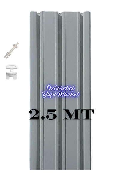 özbereketyapimarket 3 Raylı Perde Rayı 2.5 Metre 3'lü Korniş Üçlü Korniş Süpe...