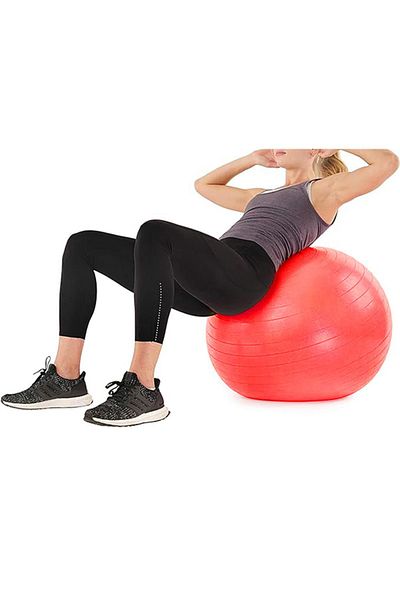 Delta 55 Cm Red Pilates Ball - Color with Pump