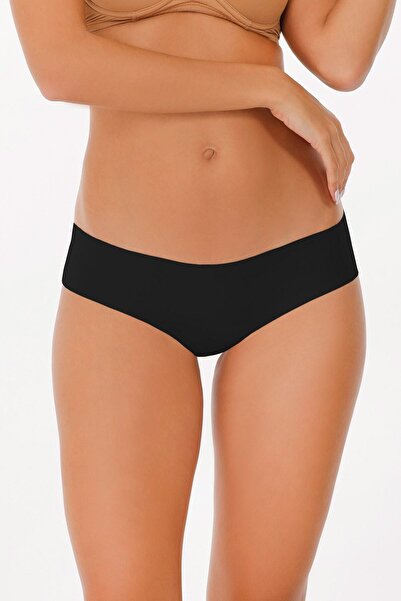 Sensu Set de 3 chiloți brazilian tăiați cu laser pentru femei, negru Kts2113