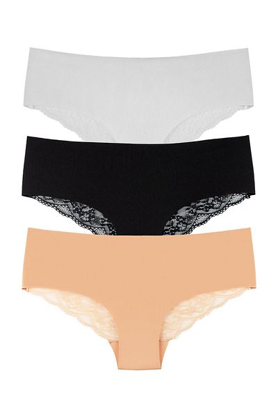 Sensu Laser Cut Lace Women's Panties - Set of 3 Kts2058