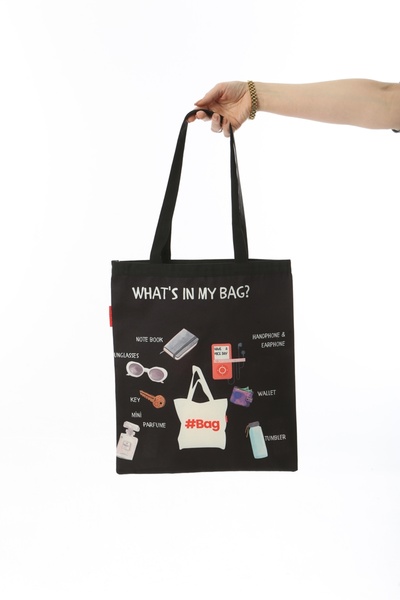 Baghashtag What Is In My Bag Printed Cloth Bag
