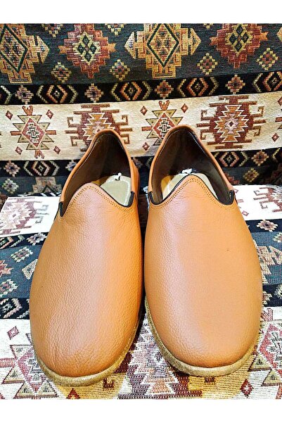 Osmanlı Yemeni Dünyası Yemeni Sandal Ottoman Yemeni World Flat Model Leather Yemeni