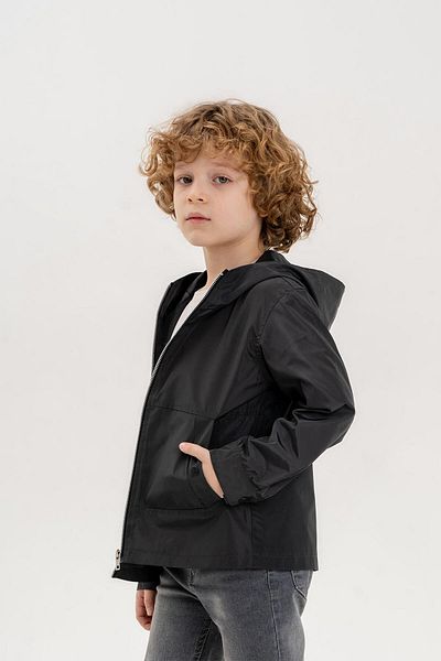 Gold Class Kidswear Hooded Boys' Raincoat with Zipper Pockets