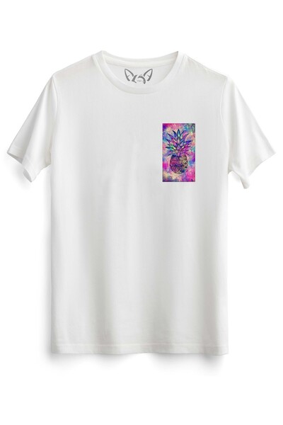 Alfa Tshirt Pineapple Picture Digital Printed Children's White T-shirt