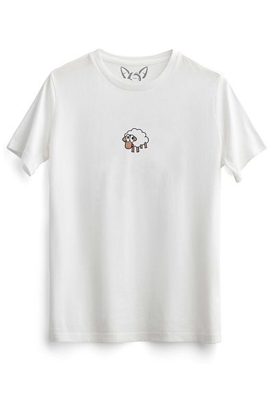 Alfa Tshirt Παιδικό λευκό μπλουζάκι Animal Lamb Digital Printed