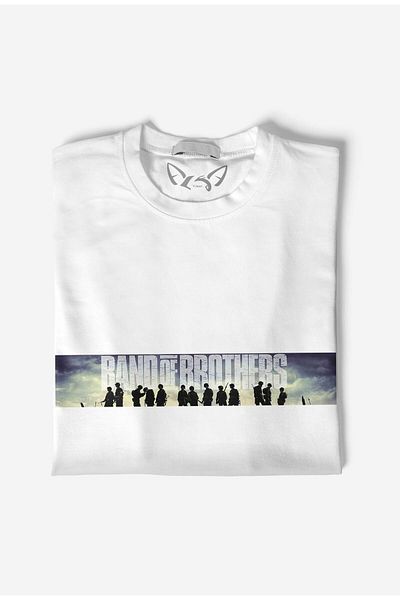 Alfa Tshirt Παιδικό λευκό μπλουζάκι με στάμπα Band Of Brothers