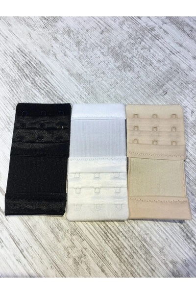 m mlinda Γυναικείο μαύρο Σετ Σουτιέν 3 τεμαχίων με 3 γάντζους Επέκταση κούμπω...