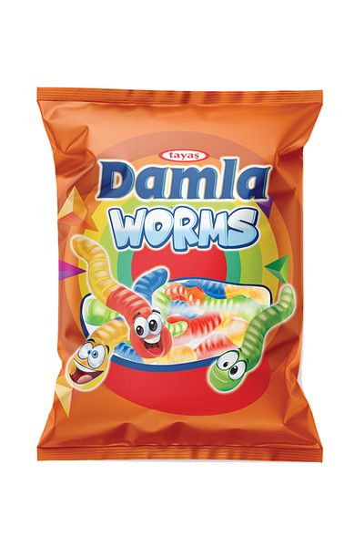 TAYAŞ 80 Gr Damla Gummy Oily Worms - Gel Sugar X12