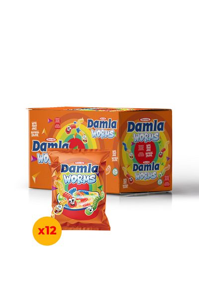 TAYAŞ 80 Gr Damla Gummy Oily Worms - Gel Sugar X12