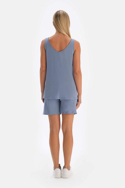 Dagi Indigoblaue Umstandsshorts aus Modal