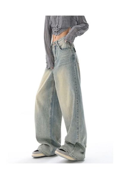 DENİKK Snow Wash Baggy Retro Unisex Jeans/Jean Kalhoty