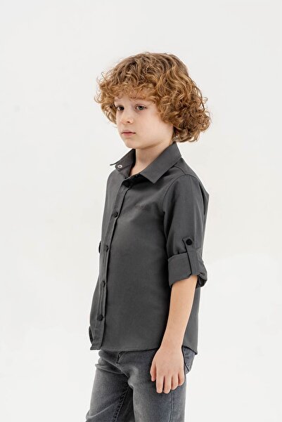 Gold Class Kidswear Foldable Long Sleeve Basic Boy's Shirt