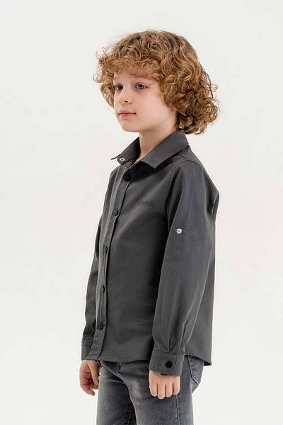 Gold Class Kidswear Cămașă de bază cu mânecă lungă pliabilă pentru băiat