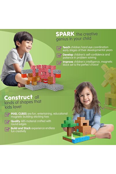 RICHIE Manyetik küp oyuncak eğitici legolar neocube küp block 100 adet