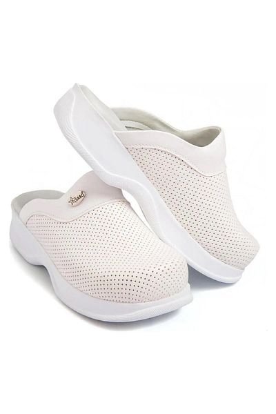 Dr. Mitra Classic Sole Doctor Nurse Hospital Cook Slippers 201 White