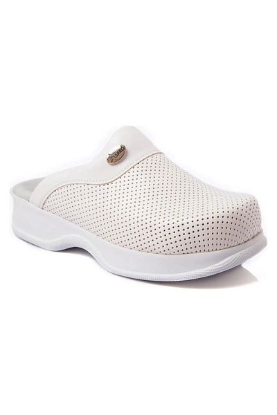 Dr. Mitra Classic Sole Doctor Nurse Hospital Cook Slippers 201 White