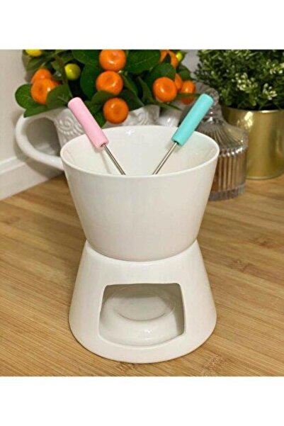 ALBETTO Porselen Fondü Seti 11*12*7cm