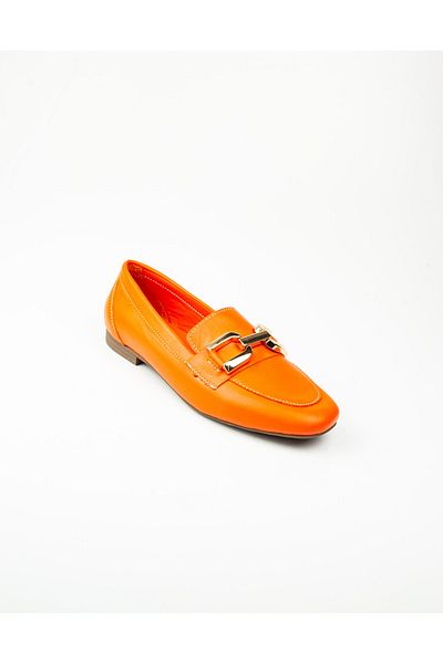Zeyn 7680 Orange Leather Casual Women's Shoes