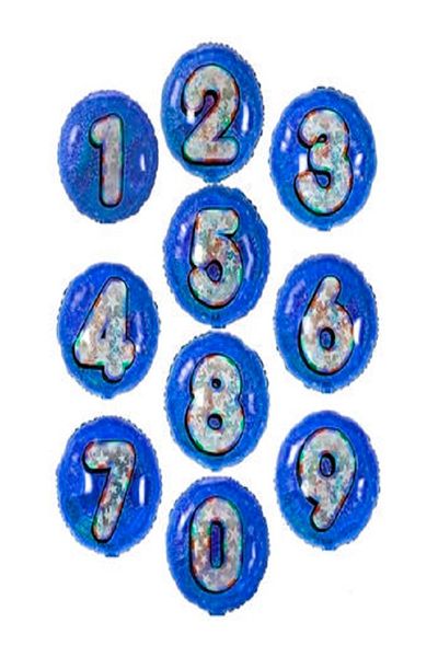 Kazanabil BLUE COLORED ROUND FOIL BALLON FIGURES 45CM 1 FIGURES