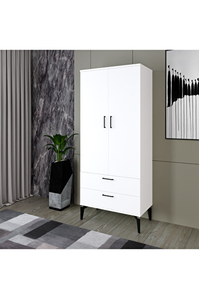 Kalender Dekor KAMİLA-1, 2 KAPAKLI 2 ÇEKMECELİ DOLAP VE GARDIROP