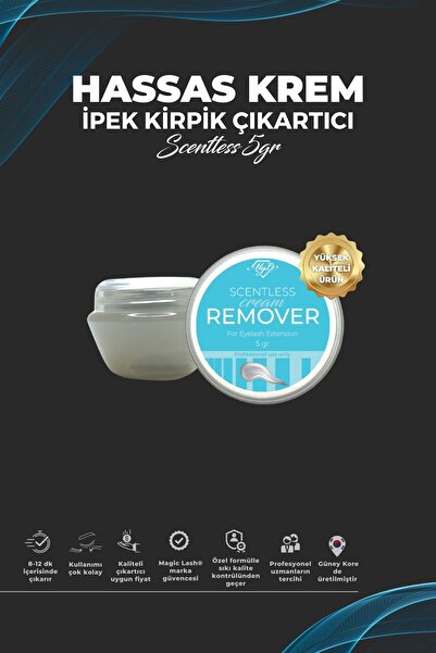 BEAUTİER Hassas Göz Yakmayan Ipek Kirpik Çıkarıcı Krem Sökücü Scentless 5gr