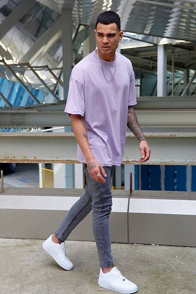 FAVORİST Αθλητική μπλούζα oversize, απλή, χωρίς εκτύπωση