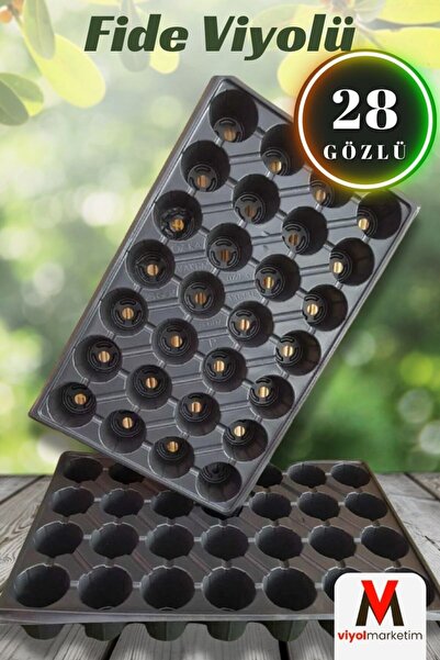 viyolmarketim 28 Gözlü Fide Viyolü 5 Adet Fidan Viyolleri Tohum Çimlendirme K...