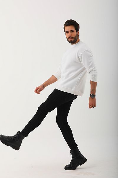Batı Styling Max Crew Neck Oversize Sweatshirt