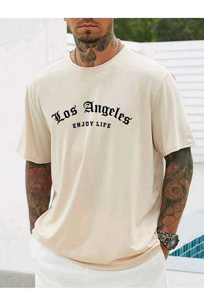 FAVORİST Απολαύστε Life Printed ανδρικό μπλουζάκι