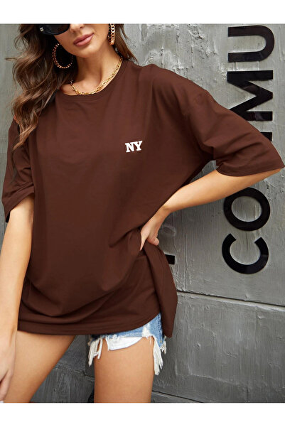 FAVORİST Ny Štampano T-shirt (Široki kalup)