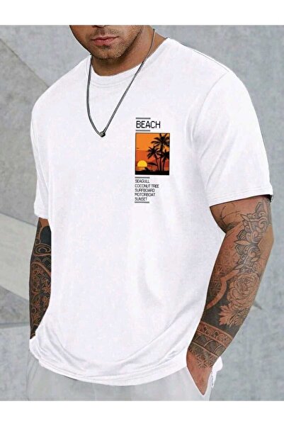 FAVORİST Beach Printed Men's T-shirt